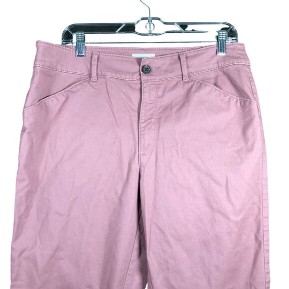 LOFT Outlet Womens Pants Purple High Rise Petite Straight Stretch 12P - Picture 1 of 11